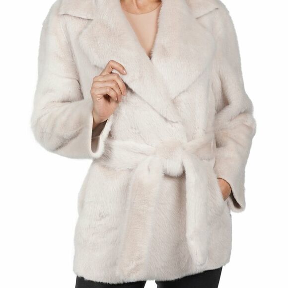 Love Token BENTLEY FAUX FUR TIE WRAP JACKET - Picture 2 of 16